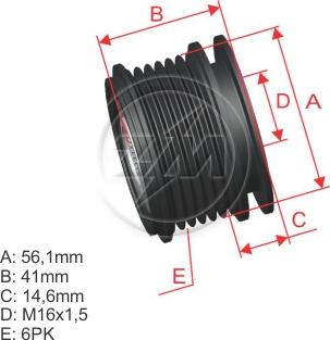 ZM ZM 96.000.07 - Fulie, alternator aaoparts.ro