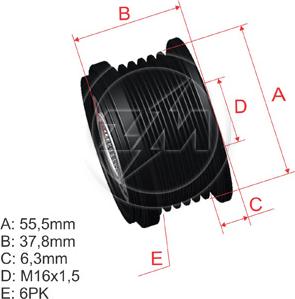 ZM ZM 96.000.15 - Fulie, alternator aaoparts.ro
