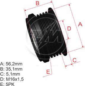 ZM ZM 96.000.27 - Fulie, alternator aaoparts.ro