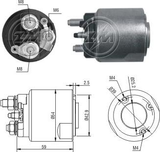 ZM ZM494 - Solenoid, electromotor aaoparts.ro