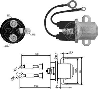 ZM ZM409 - Solenoid, electromotor aaoparts.ro