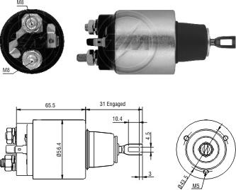 ZM ZM 4-777 - Solenoid, electromotor aaoparts.ro