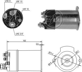 ZM ZM-551 - Solenoid, electromotor aaoparts.ro