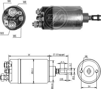 ZM ZM 523 - Solenoid, electromotor aaoparts.ro