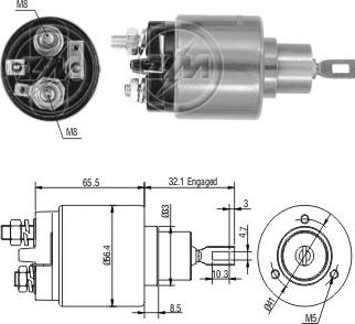ZM ZM-574 - Solenoid, electromotor aaoparts.ro