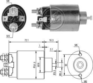 ZM ZM699 - Solenoid, electromotor aaoparts.ro