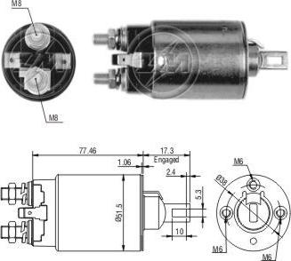 ZM ZM694 - Solenoid, electromotor aaoparts.ro