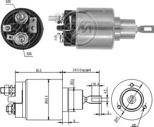 ZM ZM-1573 - Solenoid, electromotor aaoparts.ro