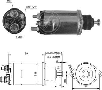 ZM ZM-806 - Solenoid, electromotor aaoparts.ro