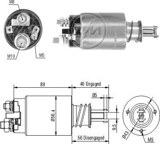 ZM ZM 803 - Solenoid, electromotor aaoparts.ro
