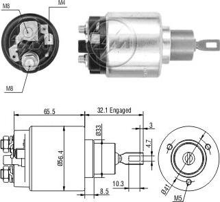ZM ZM871 - Solenoid, electromotor aaoparts.ro