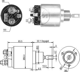 ZM ZM 872 - Solenoid, electromotor aaoparts.ro