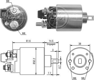 ZM ZM 3-482 - Solenoid, electromotor aaoparts.ro