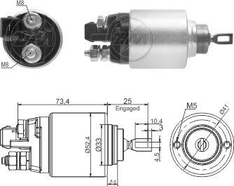 ZM ZM 382 - Solenoid, electromotor aaoparts.ro