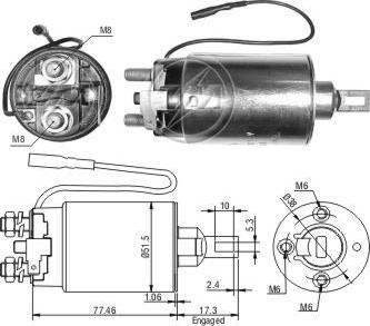 ZM ZM796 - Solenoid, electromotor aaoparts.ro