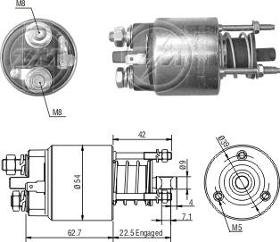 ZM ZM-7395 - Solenoid, electromotor aaoparts.ro