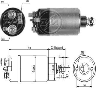 ZM ZM 727 - Solenoid, electromotor aaoparts.ro