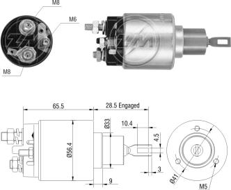 ZM ZM-775 - Solenoid, electromotor aaoparts.ro