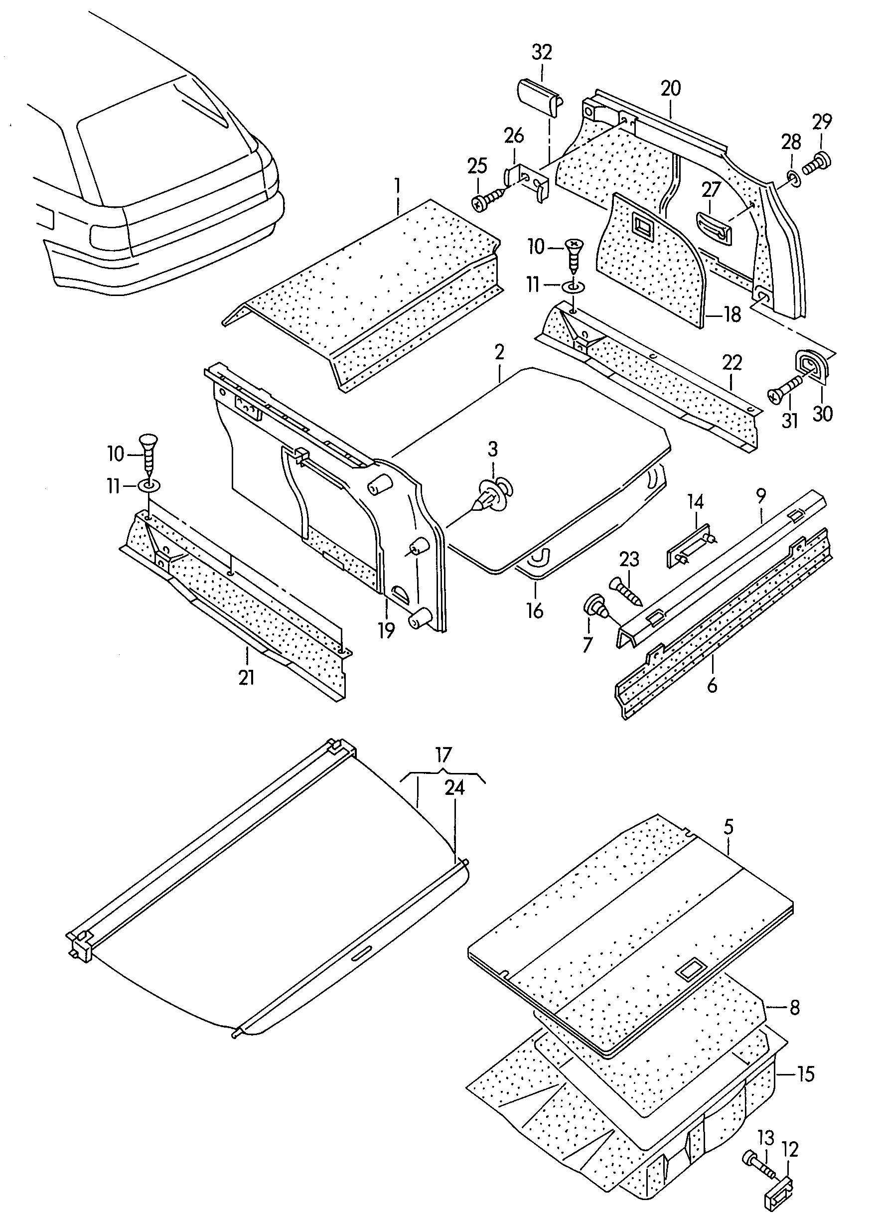 VAG 823867299 - Clips, acoperire decorativa si protectie aaoparts.ro
