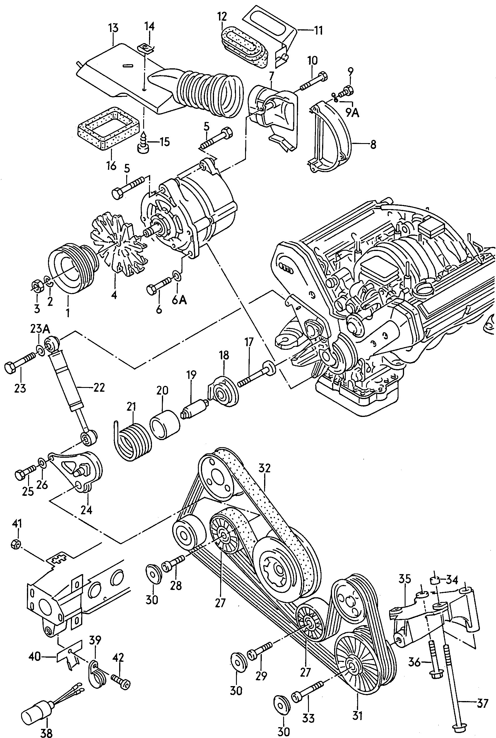 Skoda 077 903 427 B - Amortizor vibratii, curea transmisie cu caneluri aaoparts.ro