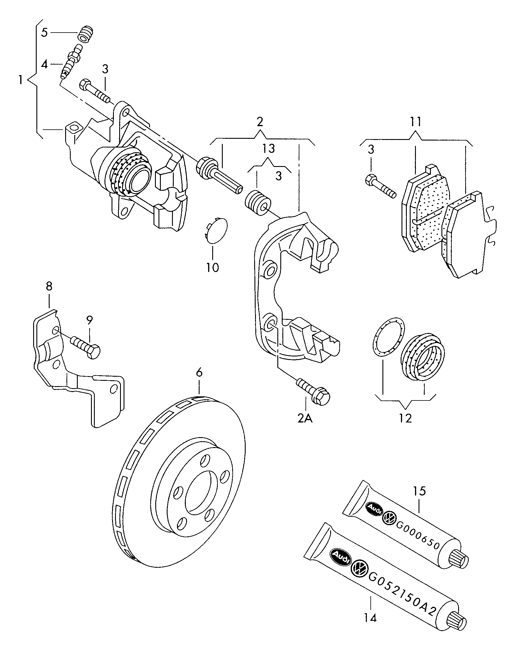 VAG 8E0 615 123 - Etrier frana aaoparts.ro