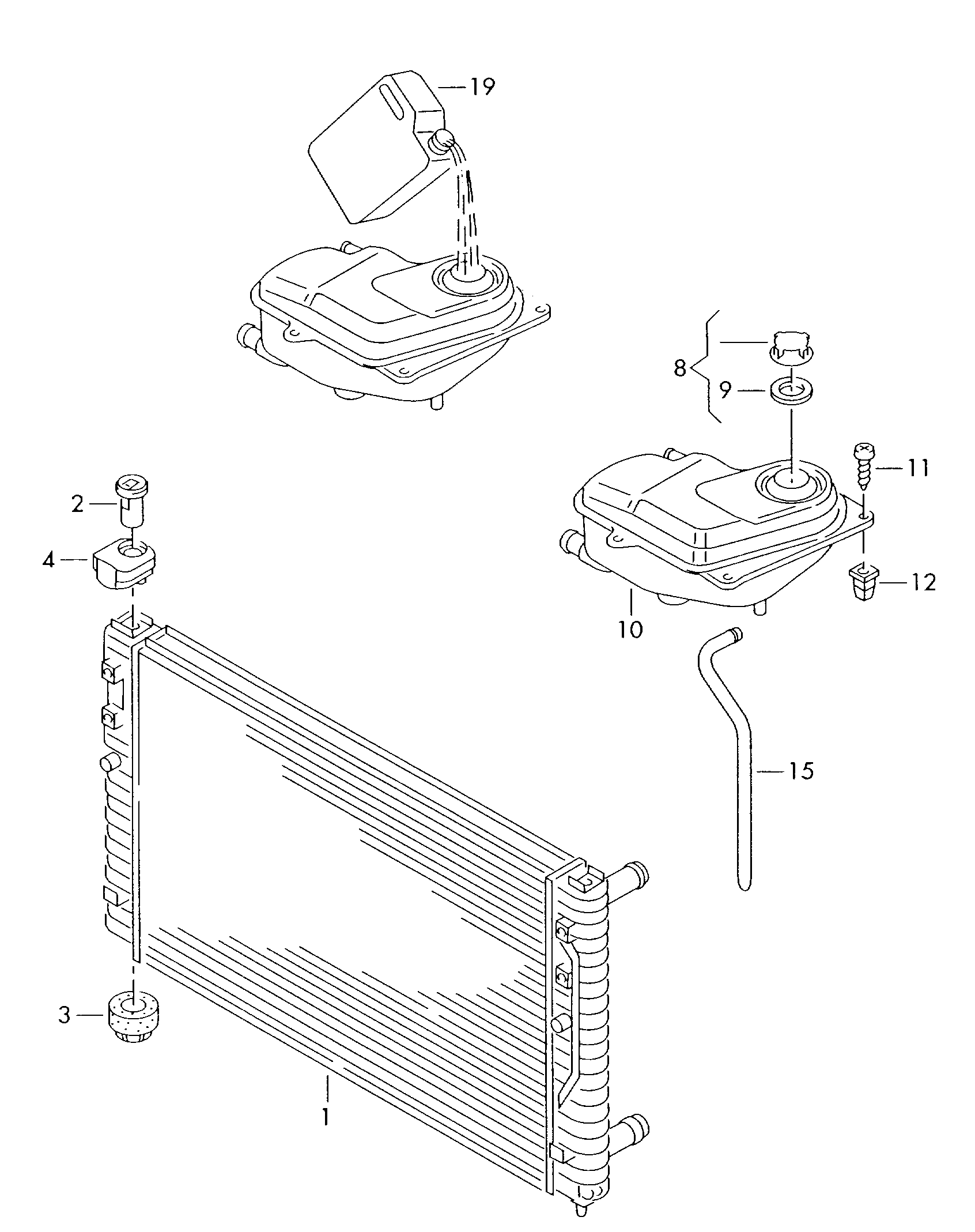 AUDI 8D0 121 251 Q - Radiator, racire motor aaoparts.ro