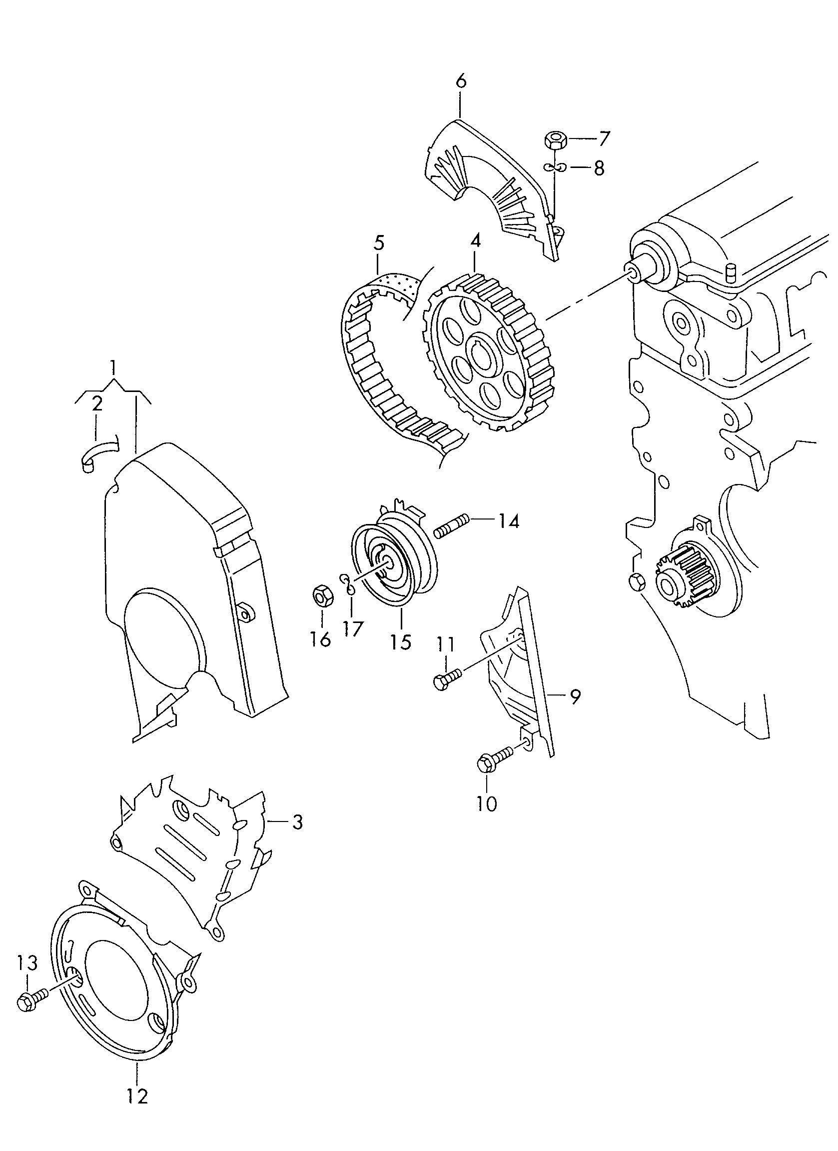 Seat 06A 109 108T - Capac, curea dintata aaoparts.ro