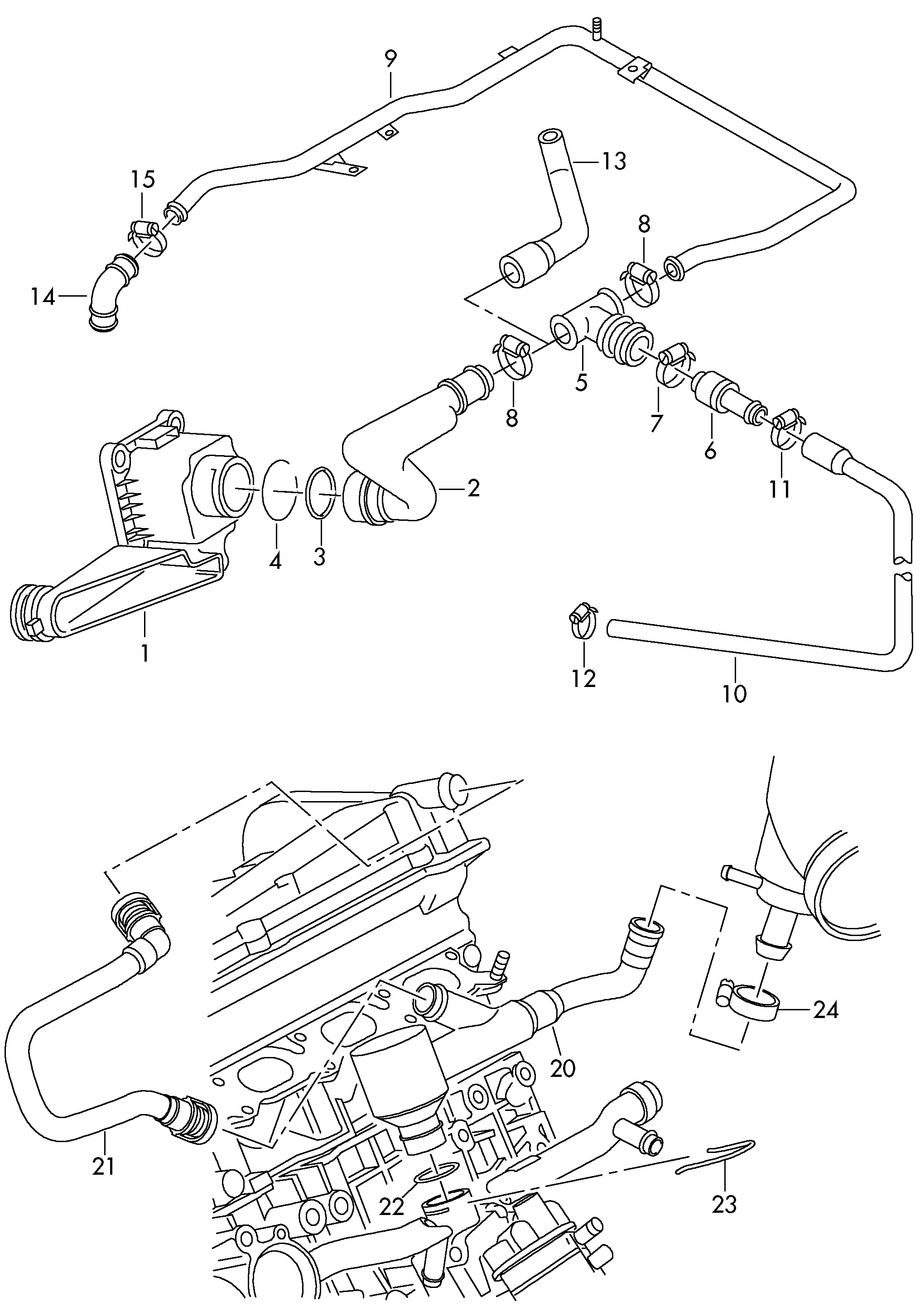 Metzger 2380095 - Furtun,aerisire bloc motor aaoparts.ro