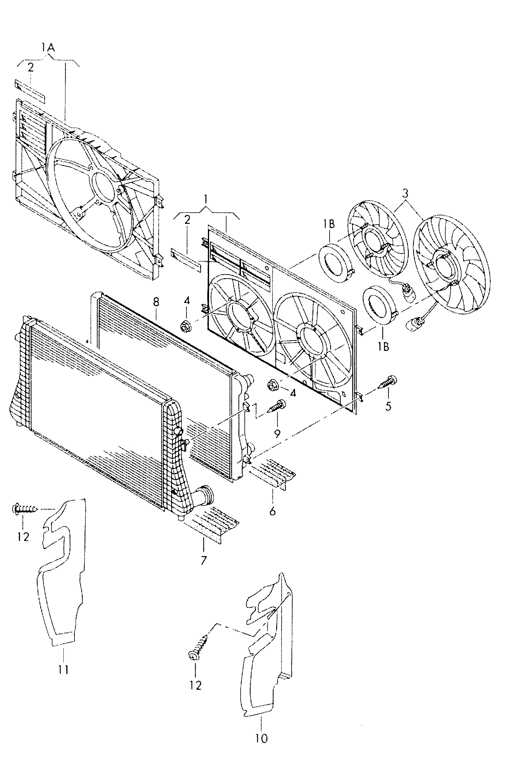 AUDI 1K0121205AD - Ventilator, radiator aaoparts.ro