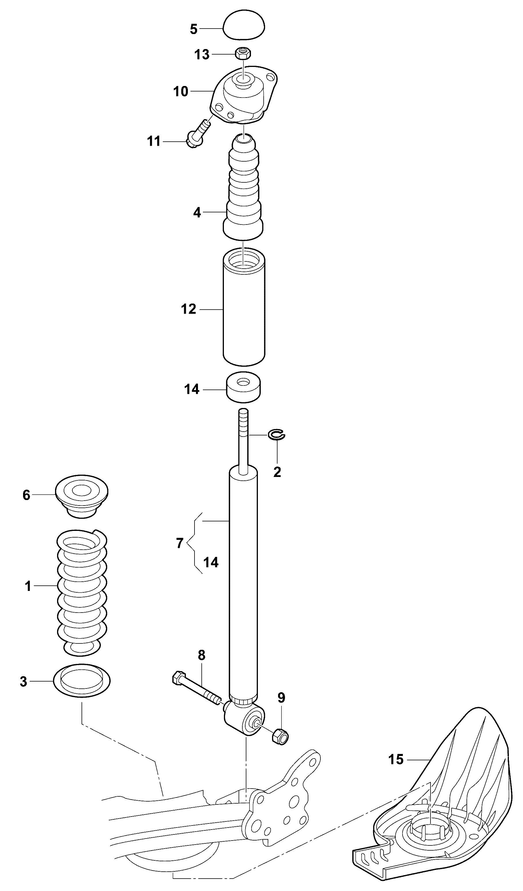 AUDI 1J0 512 131 C - Tampon cauciuc, suspensie aaoparts.ro