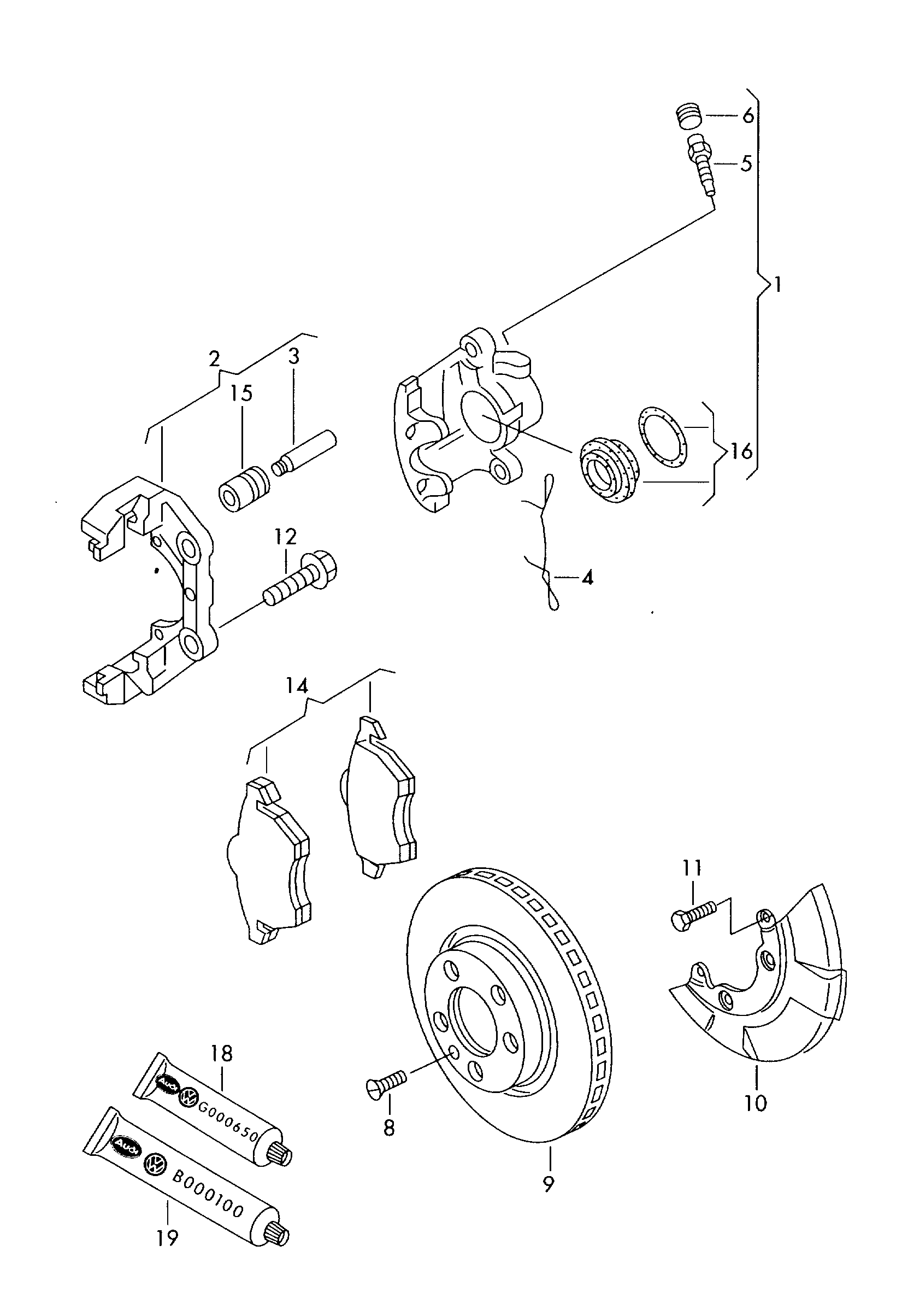 Skoda 8N0615123 - Set reparatie, etrier aaoparts.ro