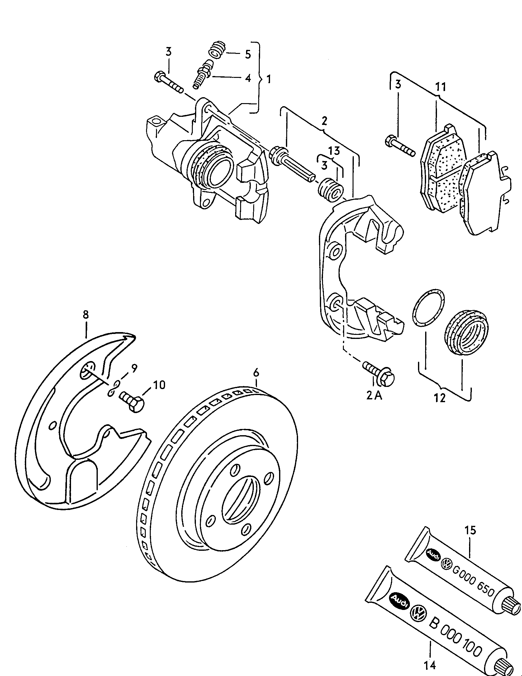 VAG 443 615 124 FX - Etrier frana aaoparts.ro