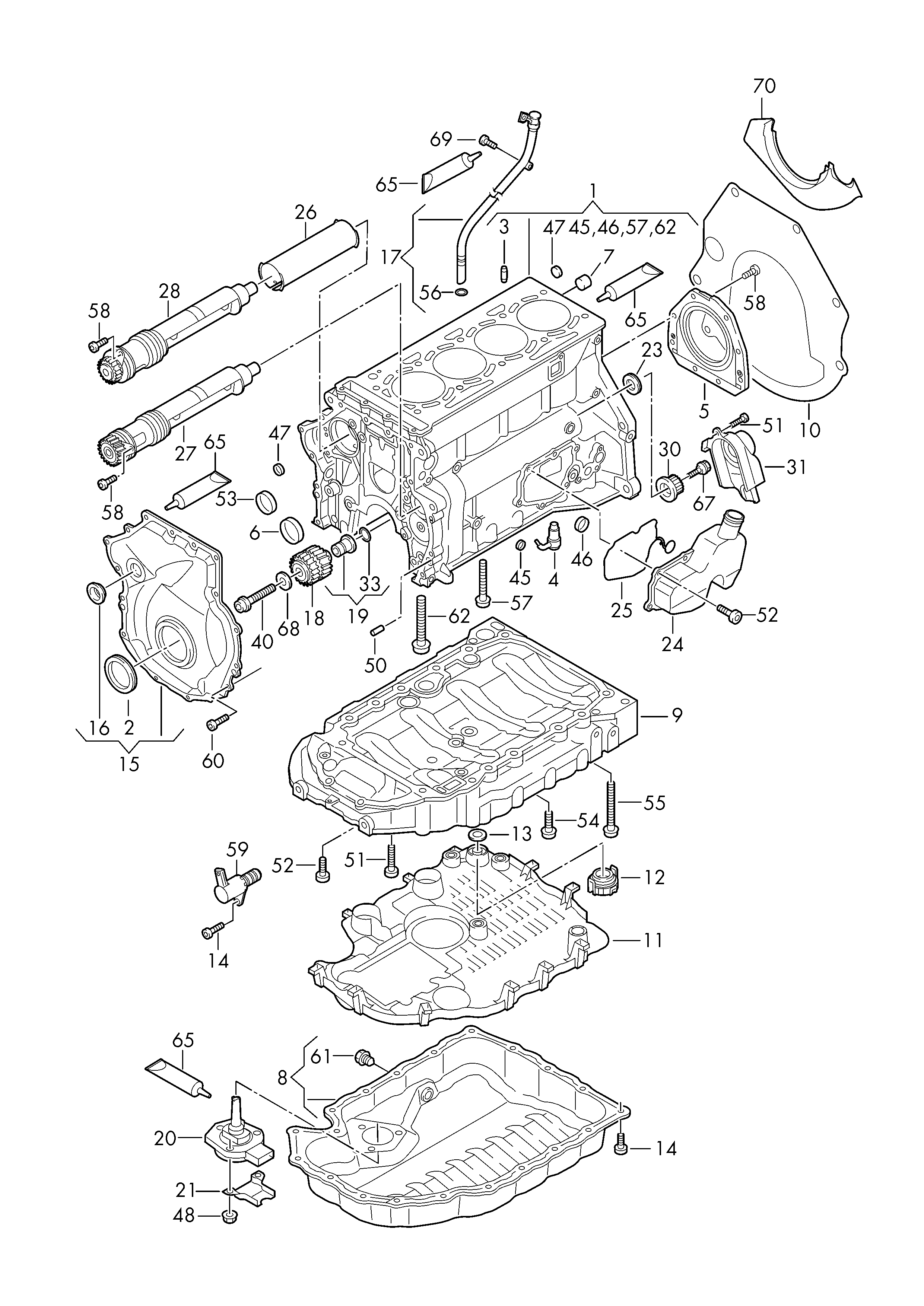 Seat 06H103517D - Garnitura aaoparts.ro