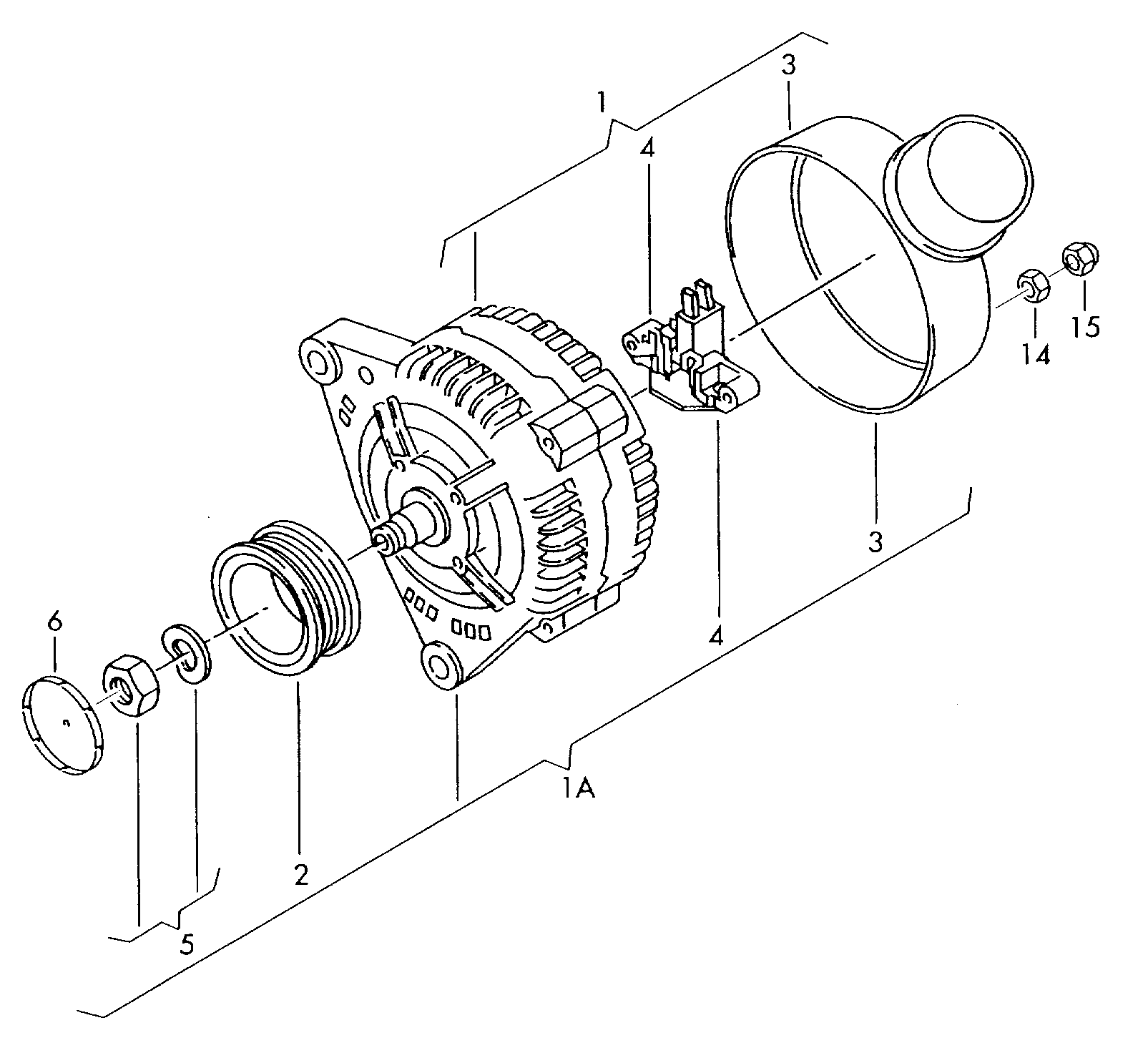 VW 06B 903 119 A - Fulie, alternator aaoparts.ro