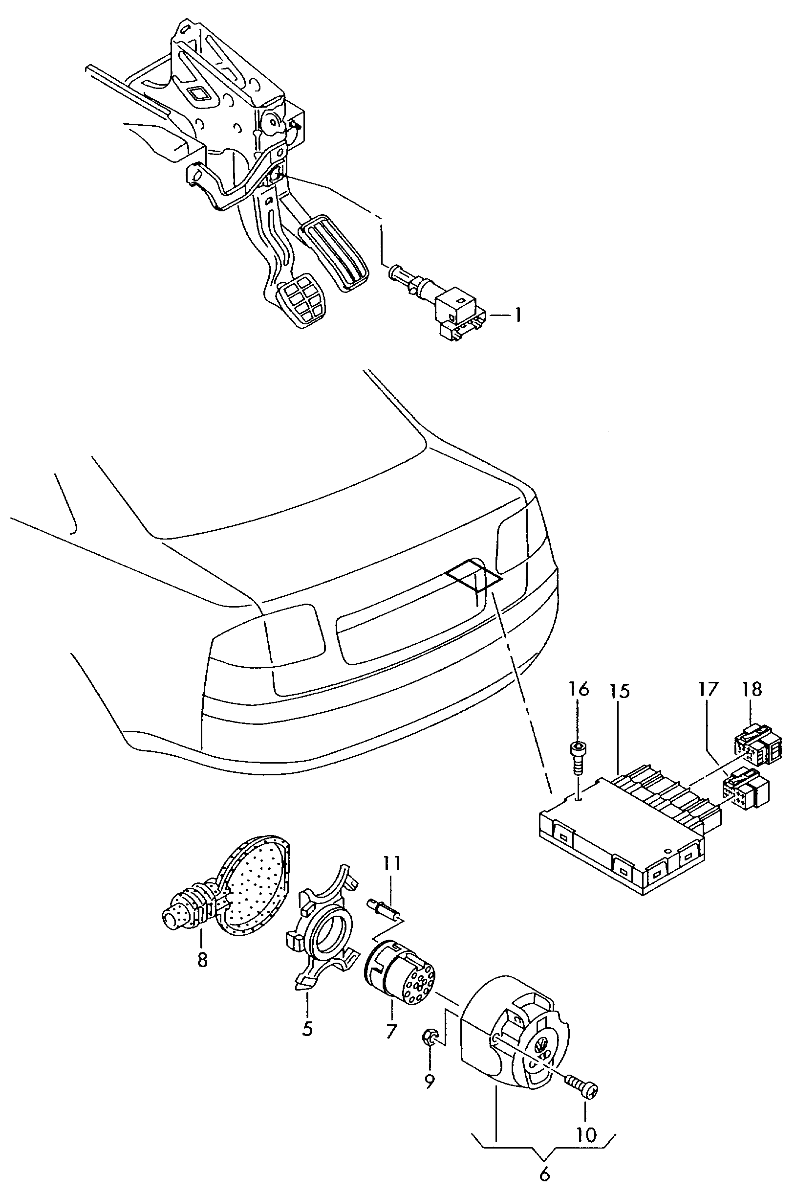 Seat 7L6 945 511 - Comutator lumini frana aaoparts.ro