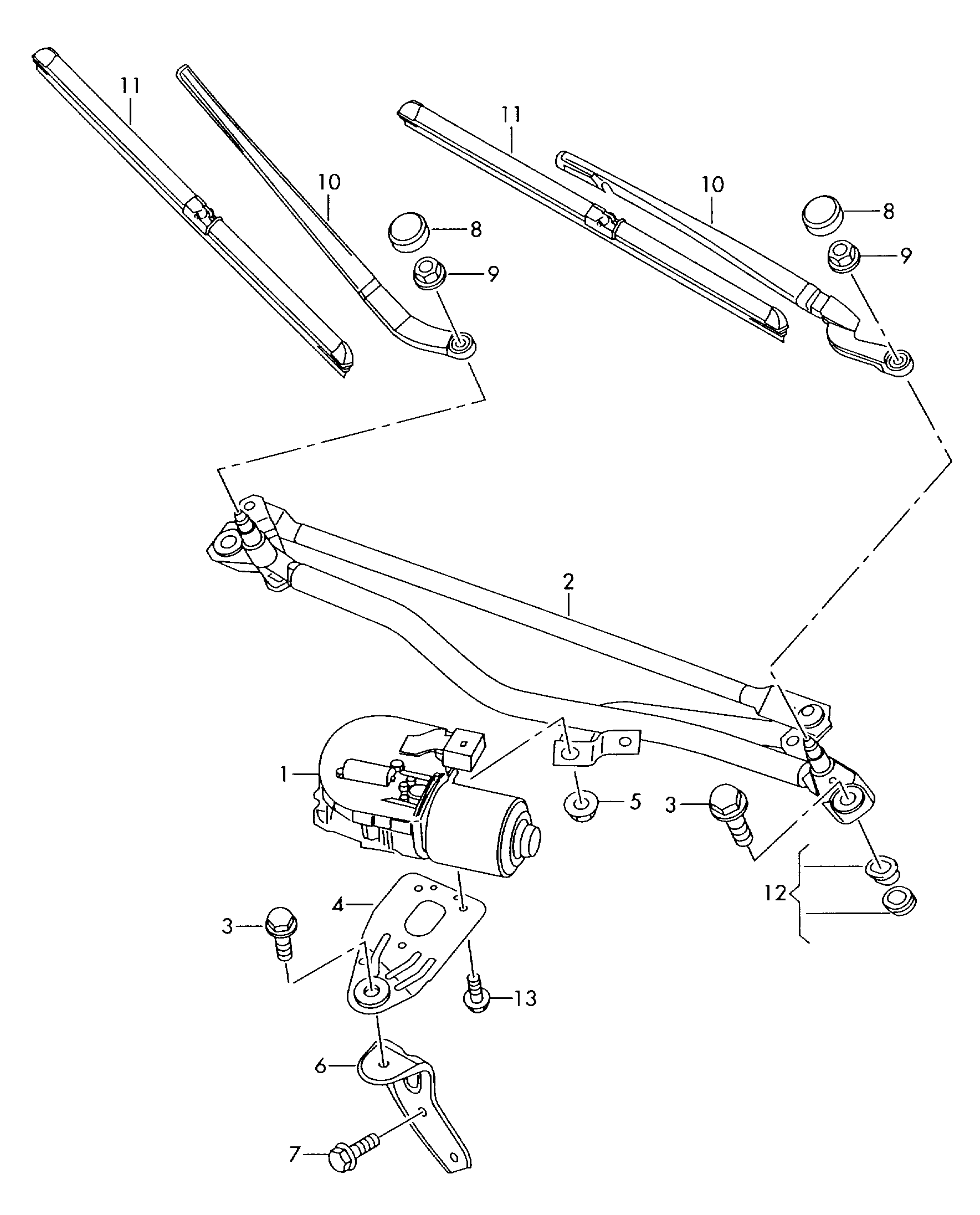 Seat 4F1955023K - Legaturi stergator parbriz aaoparts.ro