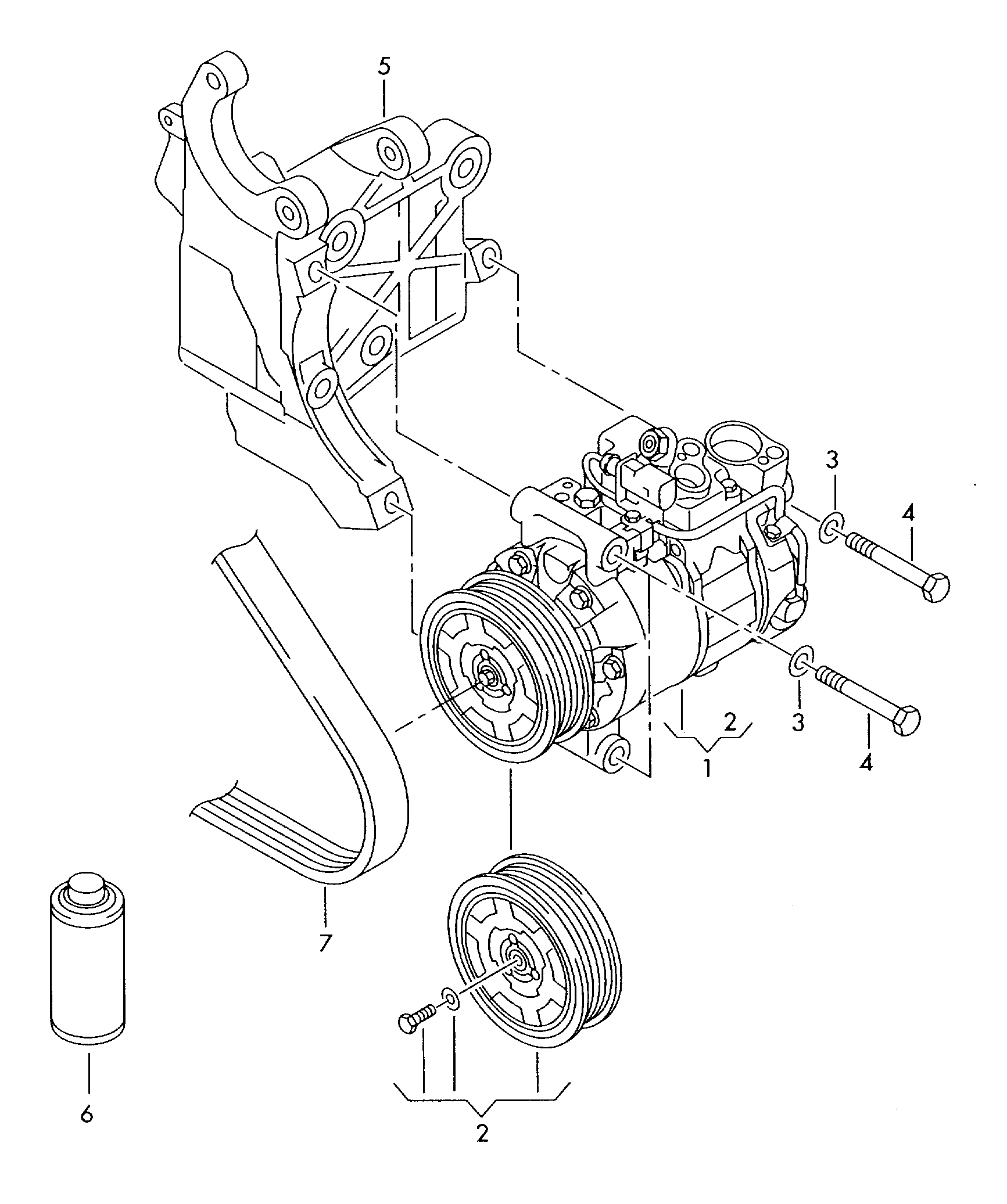 VW 4F0260805AJ - Compresor, climatizare aaoparts.ro