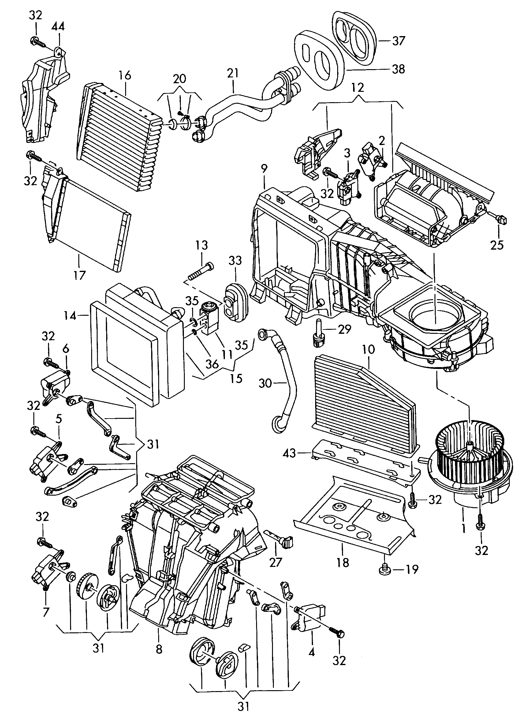 VAG 1K1 820 015 J - Ventilator, habitaclu aaoparts.ro