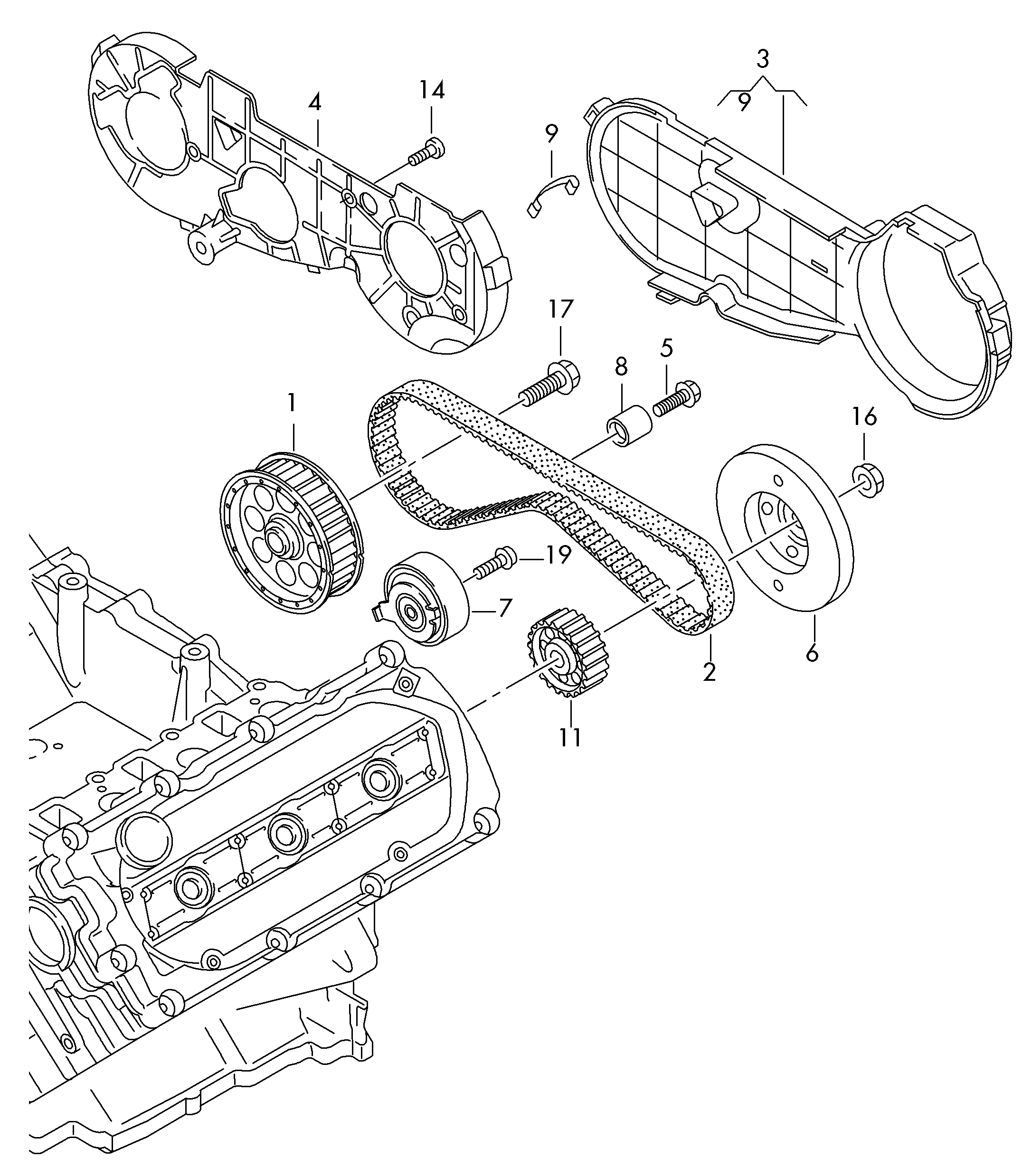 VAG 059109119D - Curea de distributie aaoparts.ro