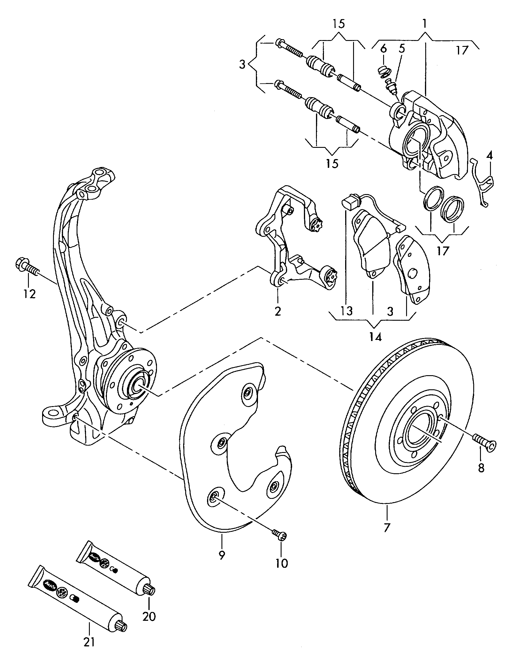 AUDI 8K0698151C - Set frana, frana disc aaoparts.ro