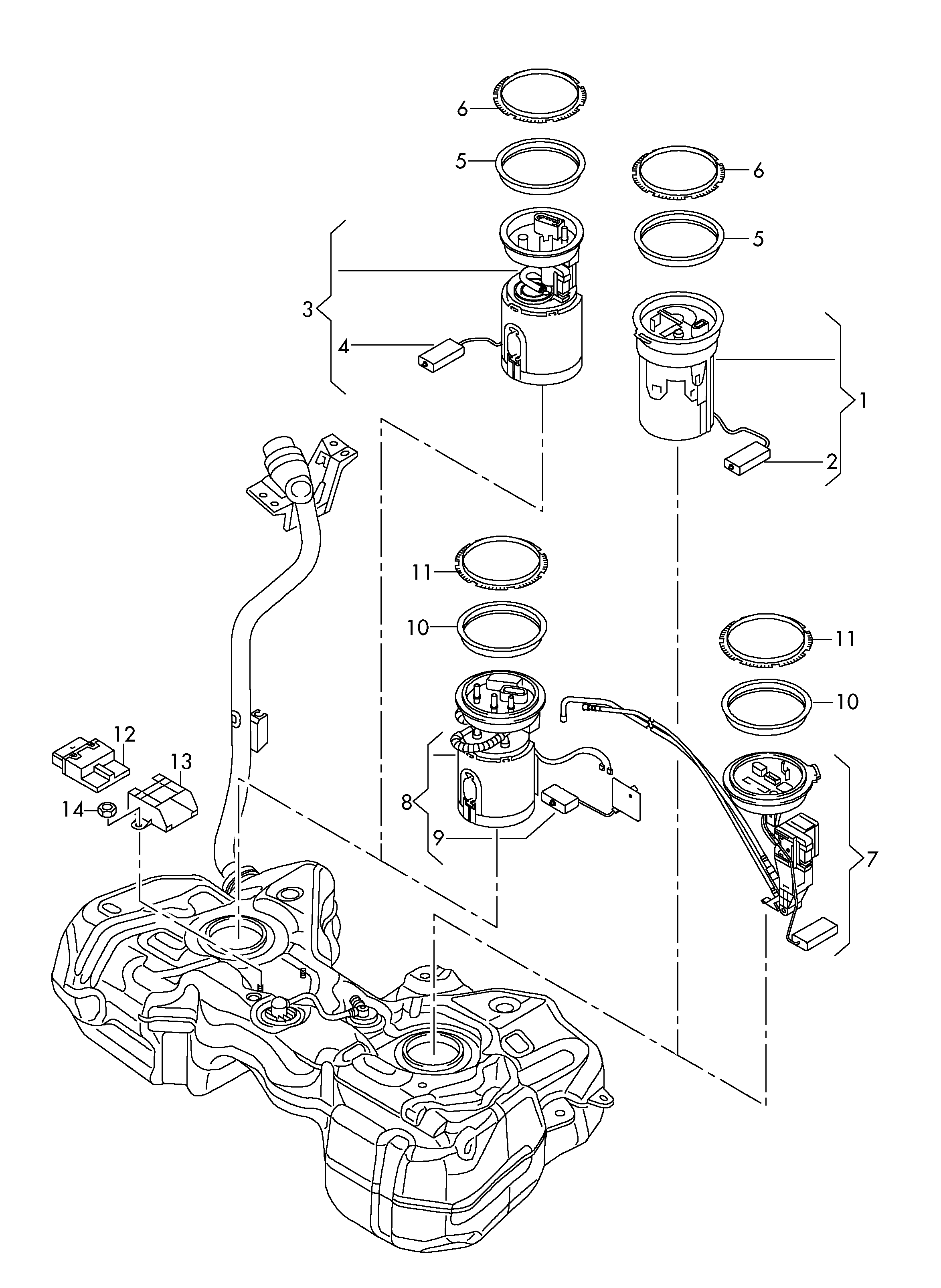 AUDI 5N0 919 087 H - Modul alimentare combustibil aaoparts.ro