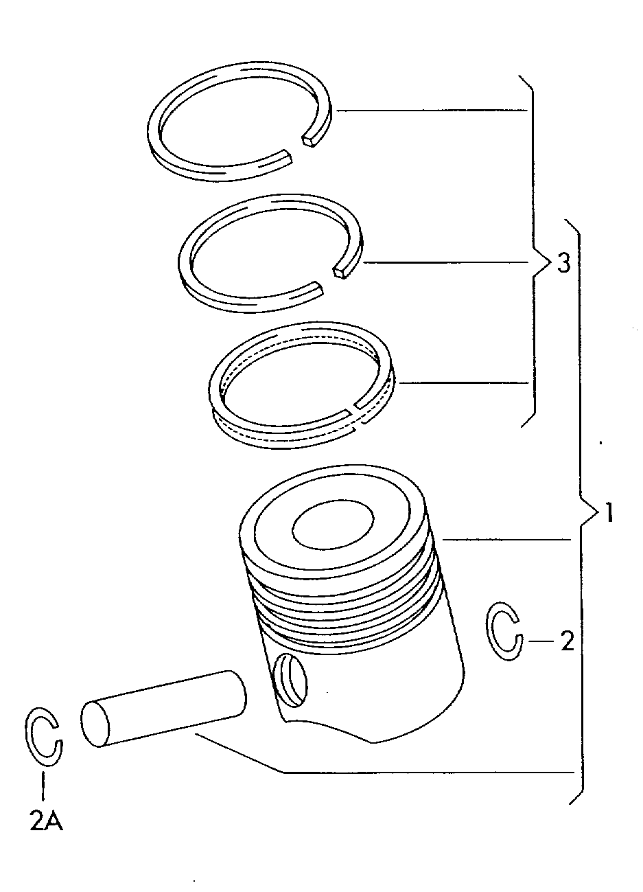 VAG 06J198151F - Set segmenti piston aaoparts.ro