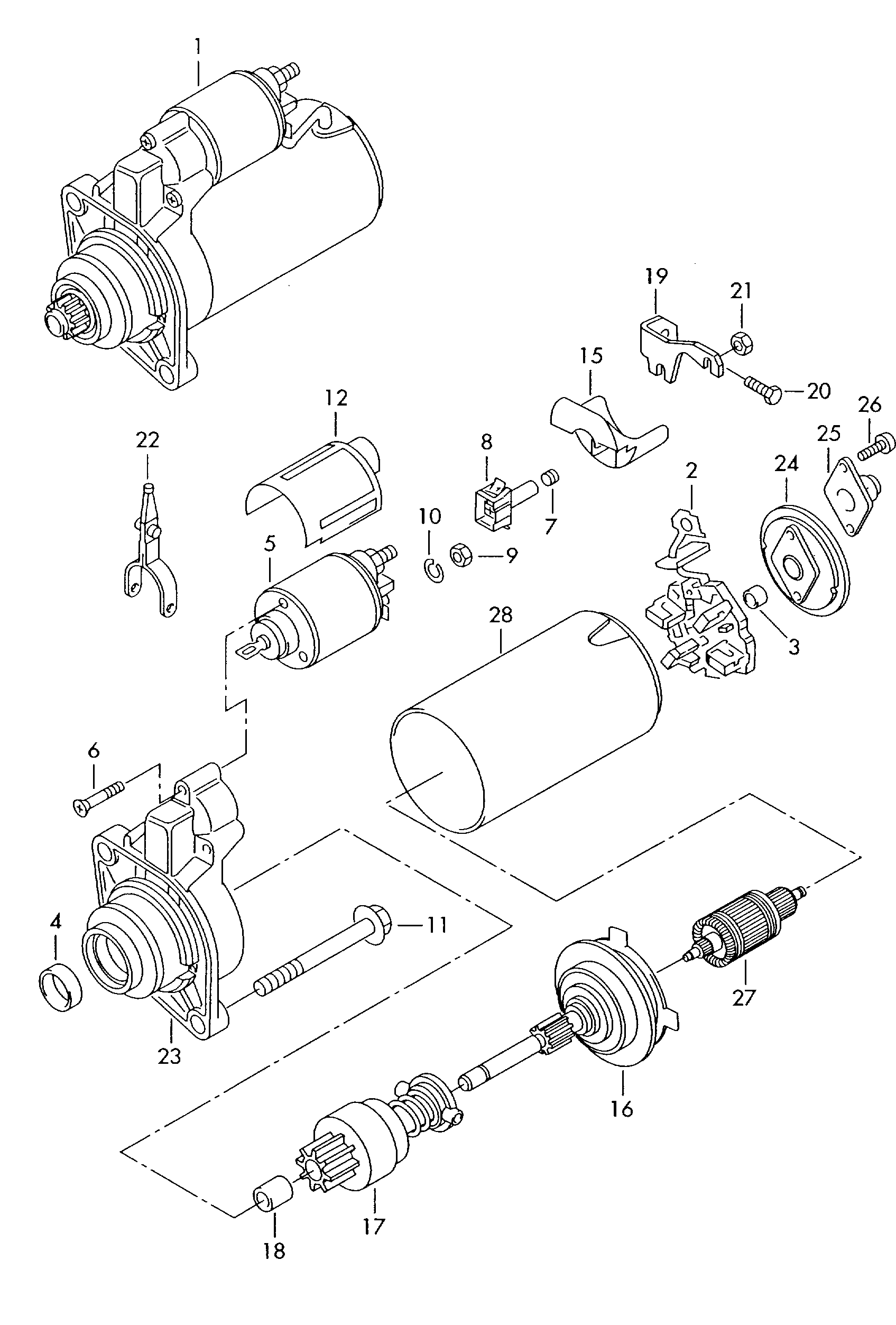 VW 02M 911 023 P - Starter aaoparts.ro