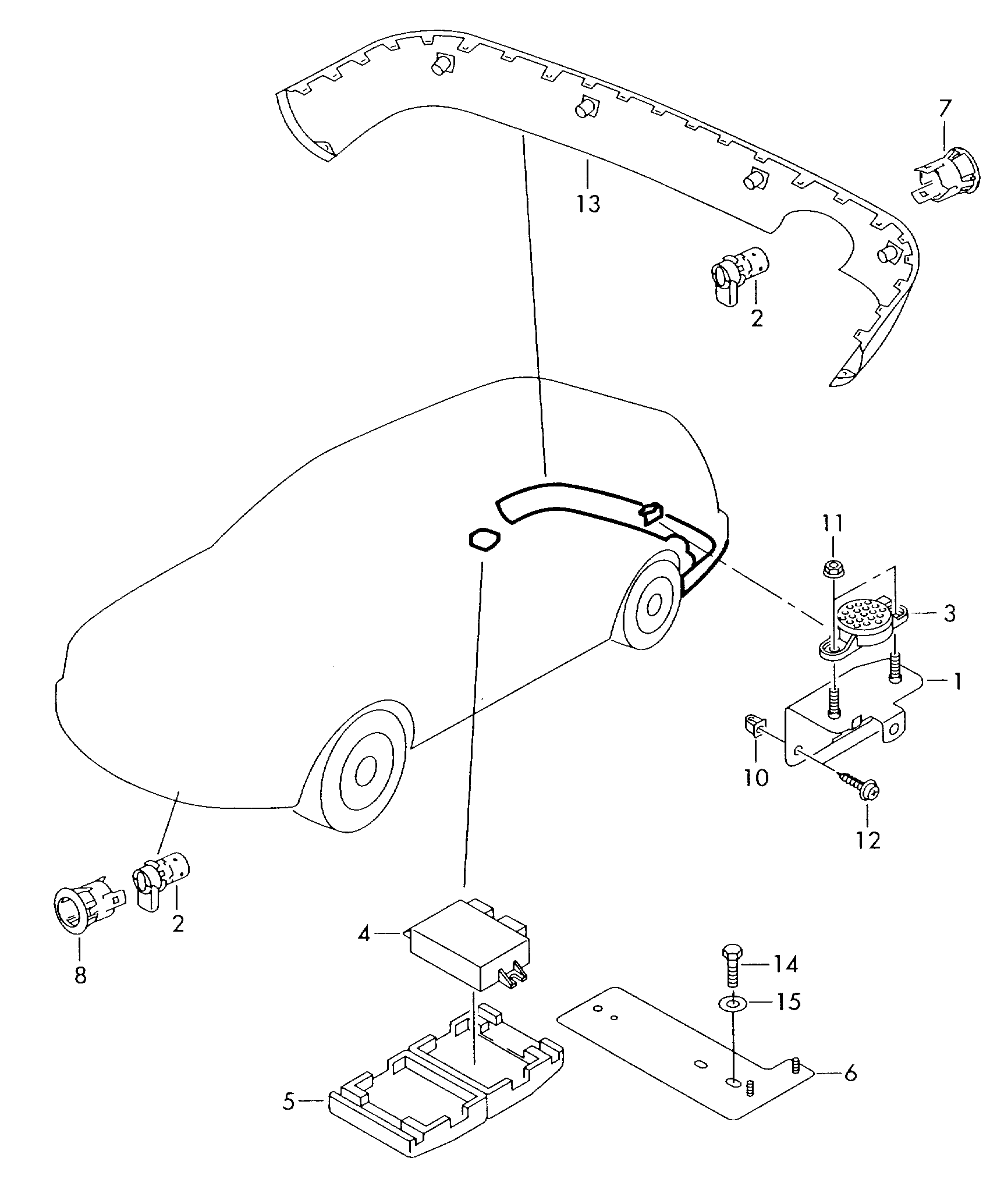 VAG 4B0 919 275 - Sensor, ajutor parcare aaoparts.ro