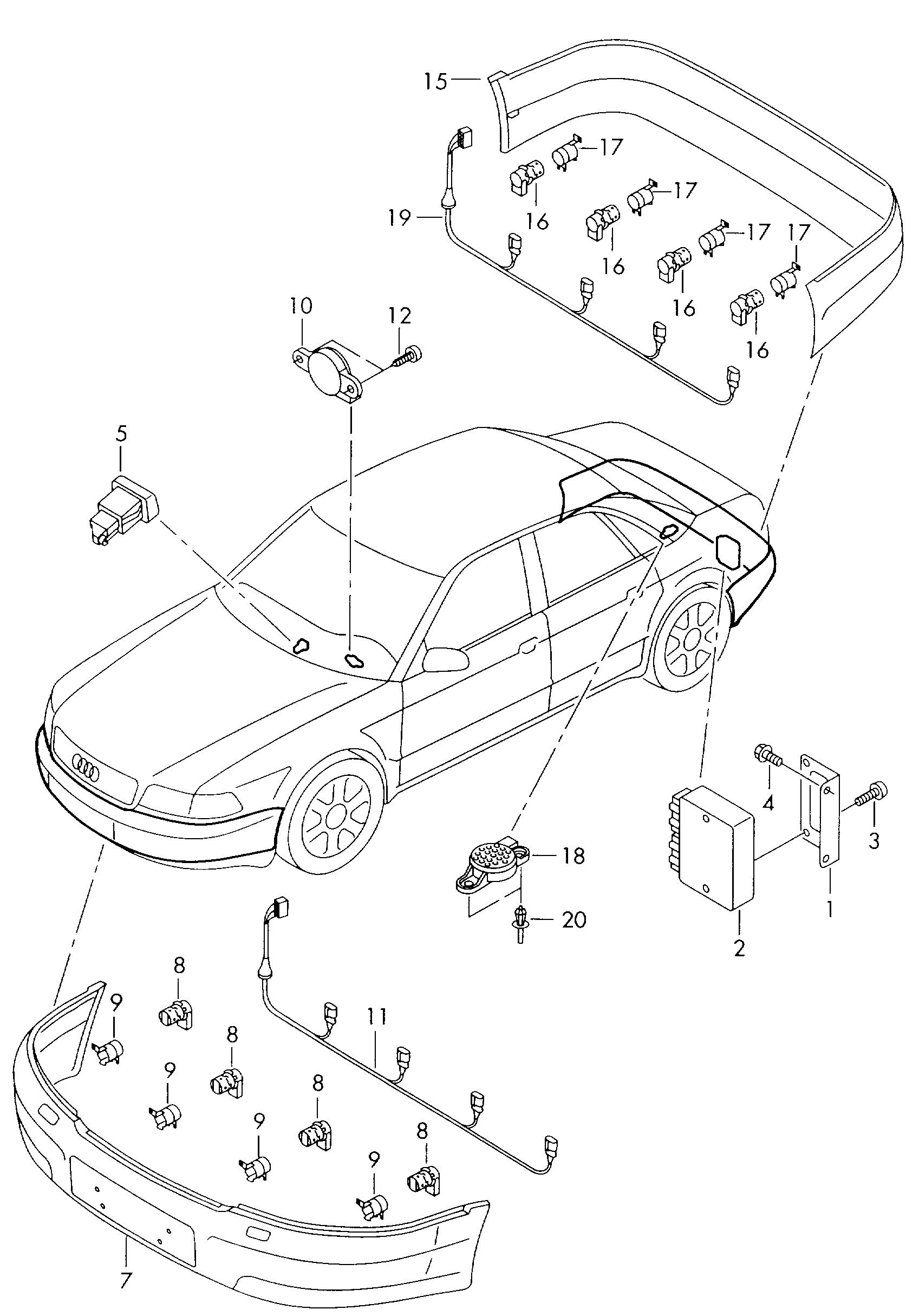 Seat 4B0 919 279 - Sistem avertizare mers inapoi aaoparts.ro