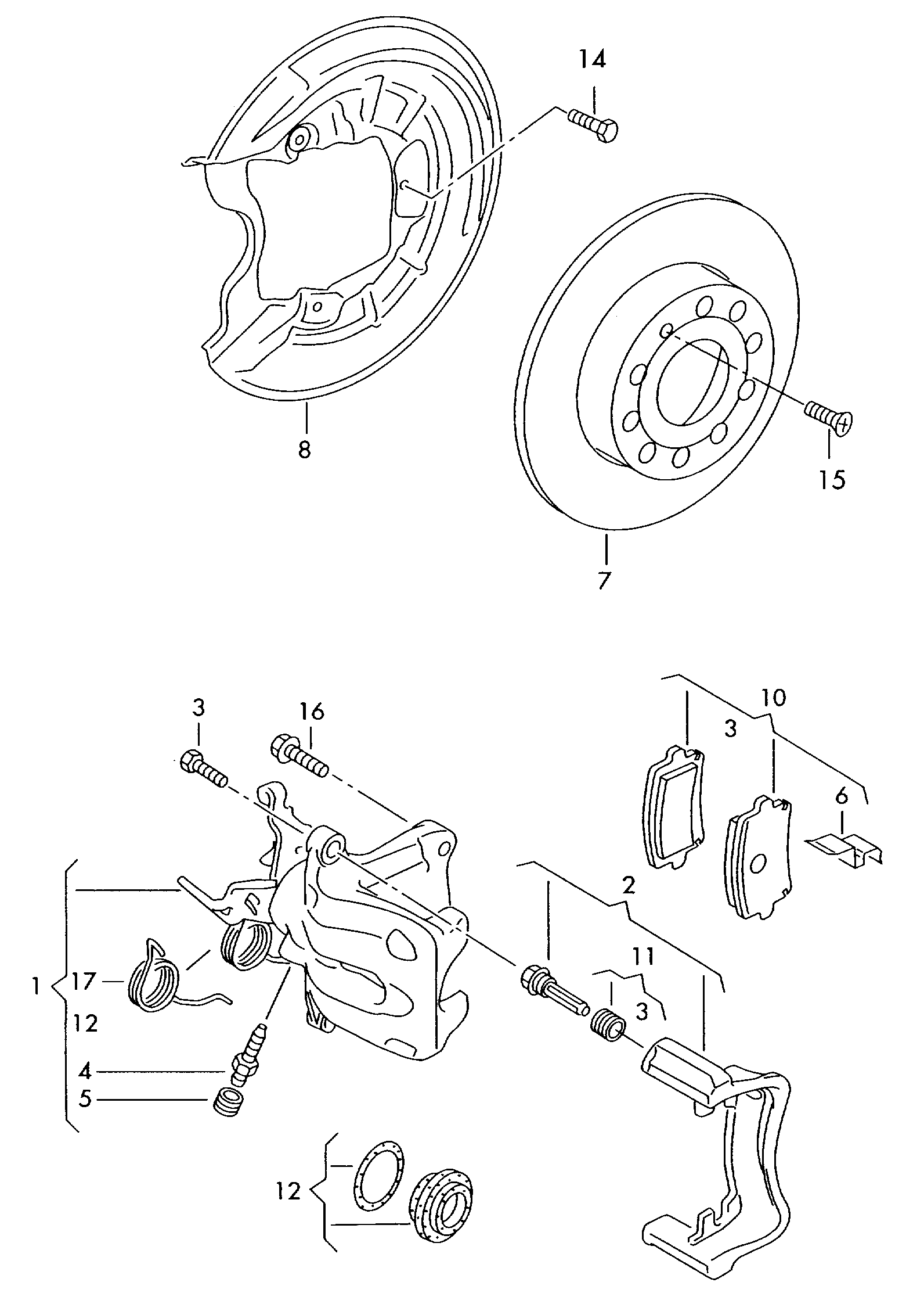 VAG 8J0615425G - Set bucsi de ghidaj, etrier frana aaoparts.ro