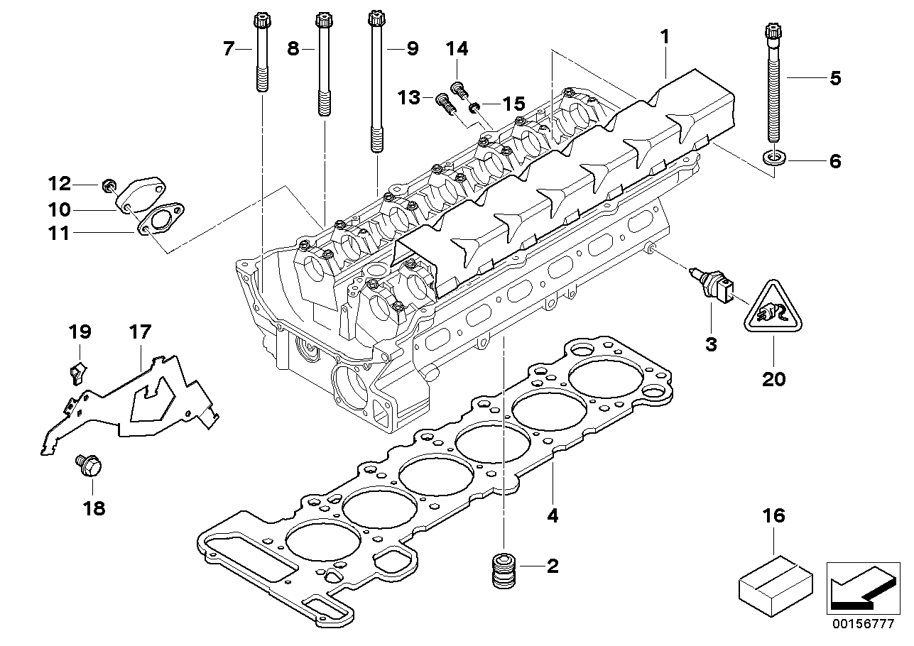 BMW 11 12 7 507 597 - Set garnituri, chiulasa aaoparts.ro