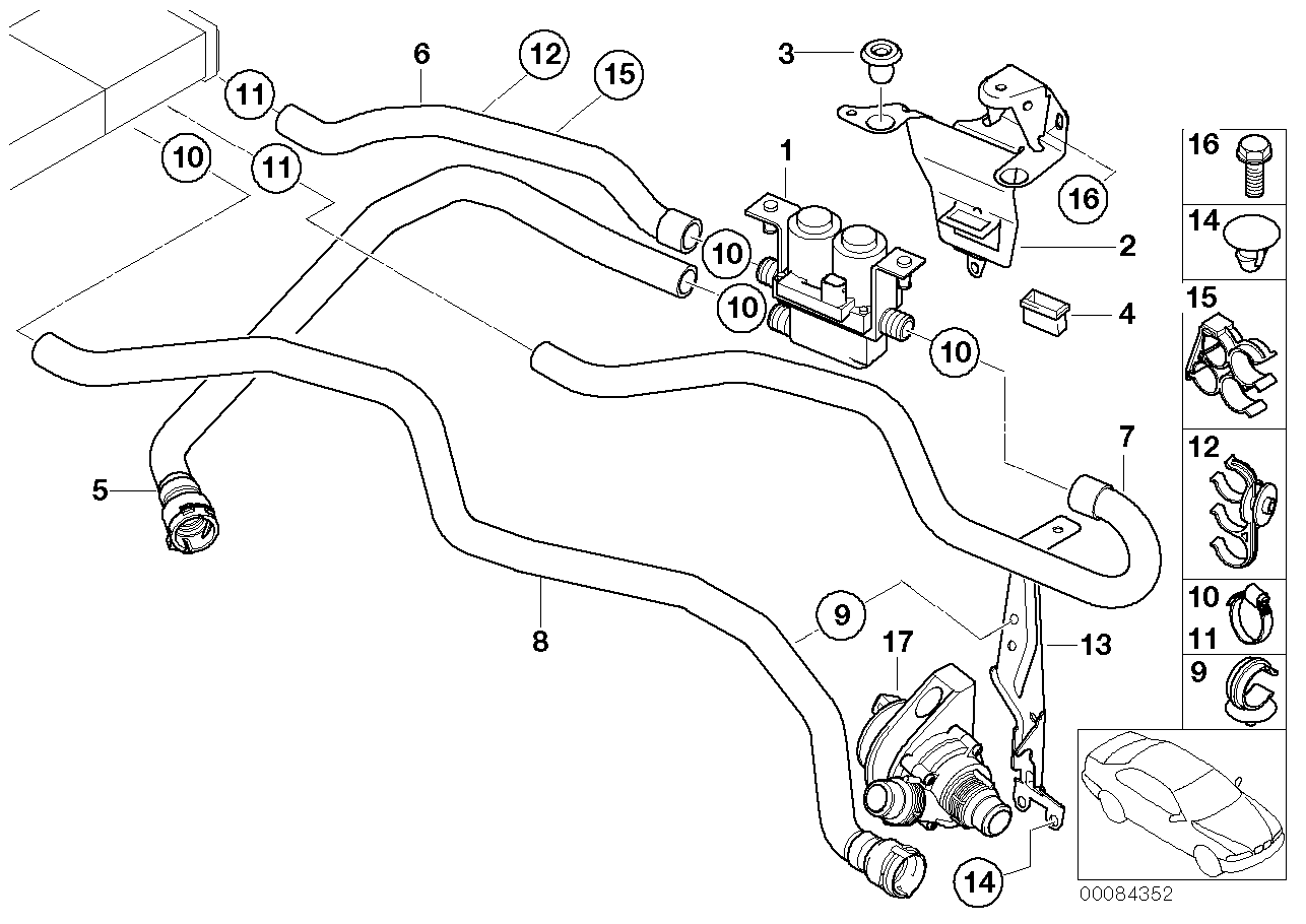 BMW 64 11 6 913 489 - Pompa apa suplimentar aaoparts.ro