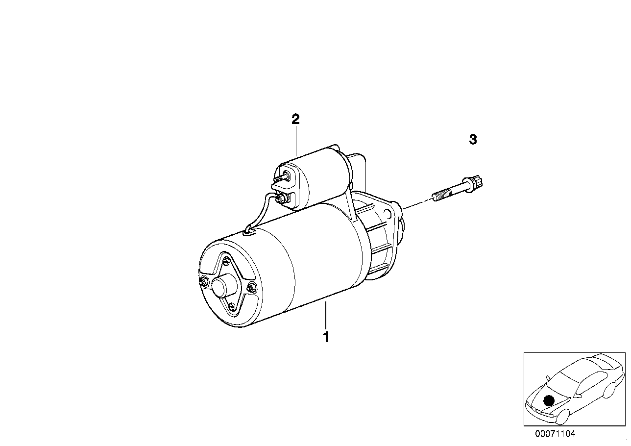 BMW 12 41 7 501 738 - Starter aaoparts.ro