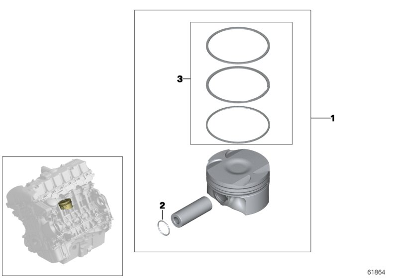 BMW 11 25 7 506 252 - Set segmenti piston aaoparts.ro